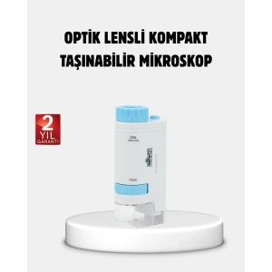 BFS Taşınabilir Eğitim Mikroskobu 80X–200X LED Işıklı ve Darbeye Dayanıklı