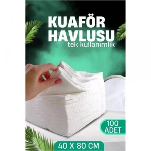 BFS Tek Kullanımlık Kuaför Havlusu - Berber Havlusu Spa Havlusu Medikal Havlu 100 Ad