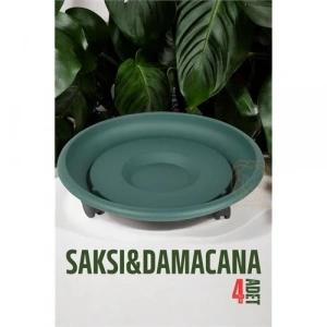 BFS Tekerlekli Saksı Altığı 4 ADET 37 CM YEŞİL