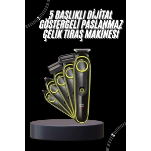 BFS Unısex Çok Fonksiyonlu Bakım Seti Led Göstergeli Tıraş Makinesi Saç Sakal Vücut