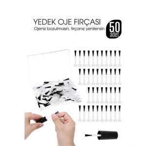 BFS Yedek Oje Fırçası 50li Aplikatörlü Set  - Tırnak Cila Fırçası