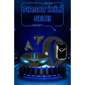 BFS Yeni Nesil Akıllı Saat ve Kablosuz Kulaklık Kampanyası İkili Set Bluetooth Bağlantılı