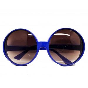 BFS     Yuvarlak Yeşilçam 80 li 90 lı Yıllar Parti Gözlüğü Retro Mavi Renk