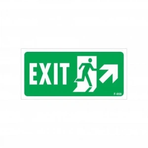 Exit Sağ Yukarı Uyarı Levhası 17,5x25 KOD:959