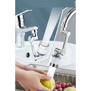 Filtreli Kireç Hapsedici Robotik Kol Musluk Başlığı - Mutfak Banyo Musluk Uzatma Aparatı Ucu