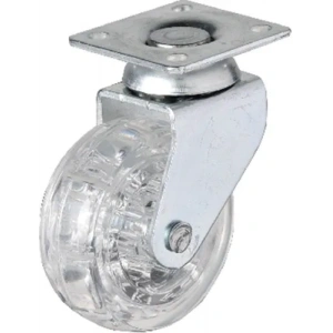 Hts 325 - 50x20 Mm Şeffaf Makaralı Tablalı Teker 4 Adet