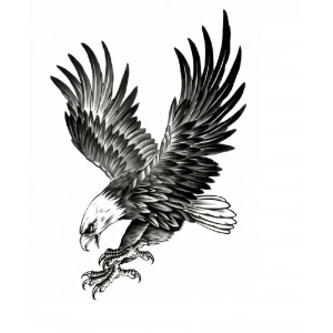 Kartal Geçici Dövme Şablonu Büyük Boy