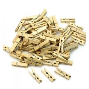 Mey İthalat® 100lü Ahşap Mandal 2.5cm (10lu Paket-1000 Adet)