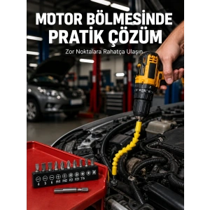 Mey İthalat® 12 Parça Vidalama Uç Seti Akrobat Tasarım Dayanıklı Metal Yeni Nesil
