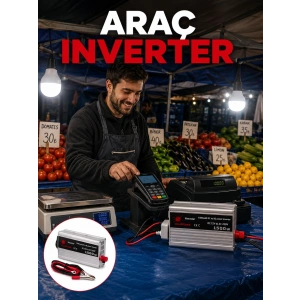 Mey İthalat® 1500W Araç İnvertörü Güçlü Priz Çıkış