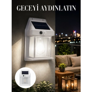 Mey İthalat® 1800 mAh Pilli Solar Duvar Aydınlatma Yeni Nesil