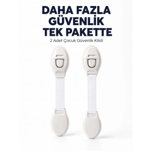 Mey İthalat® 2 Adet Güçlü Yapışkanlı Çocuk Güvenlik Kilidi