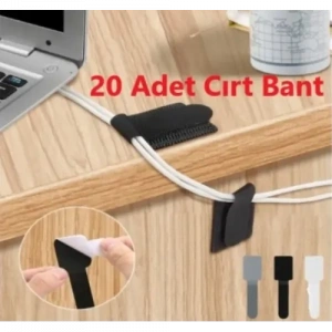 Mey İthalat® 20 Adet Kendinden Yapışkanlı Cırt Cırtlı Bant