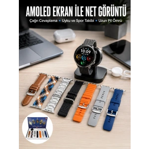 Mey İthalat® 2025 Model Akıllı Saat ve 2.Nesil TWS Bluetooth Kulaklık Yüksek Ses Kaliteli Yeni Nesil