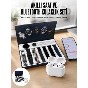 Mey İthalat® 2025 Model Akıllı Saat ve Yeni Nesil Pro Bluetooth Kulaklık ANC Özelliği