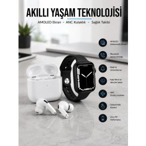 Mey İthalat® 2025 Model Akıllı Saat ve Yeni Nesil Pro Bluetooth Kulaklık TWS Yüksek Ses Kaliteli