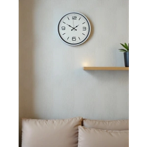 Mey İthalat® 36 Cm Beyaz Modern Dekoratif Duvar Saati