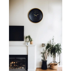 Mey İthalat® 36 Cm Kahverengi Modern Duvar Saati