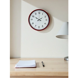 Mey İthalat® 36 Cm Kırmızı Dekoratif Duvar Saati