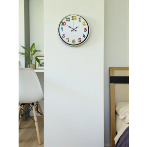 Mey İthalat® 36 Cm Krem Çocuk Odası Duvar Saati