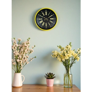 Mey İthalat® 36 Cm Sarı Modern Duvar Saati