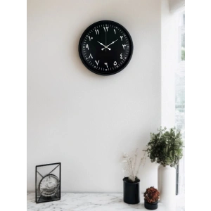 Mey İthalat® 36 Cm Siyah Arapça Rakamlı Duvar Saati
