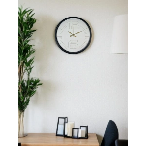 Mey İthalat® 36 Cm Siyah Sade Zarif Duvar Saati