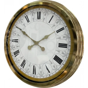 Mey İthalat® 60 cm Gold Metal Roma Rakamlı Duvar Saati