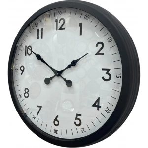 Mey İthalat® 60 cm Siyah Dekoratif Metal Duvar Saati