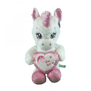 Mey İthalat® 63019 Peluş 60 cm Kalpli Boynuzlu At
