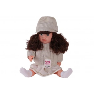 Mey İthalat® 7959 60 CM TRİKOLU HIRKALI SAÇLI BÜYÜK BEBEK
