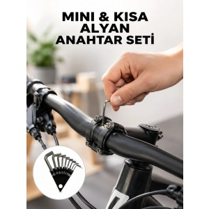 Mey İthalat® 9 Parça Kısa Tip Alyan Seti Isıl İşlemli Profesyonel Kullanım Yeni Nesil