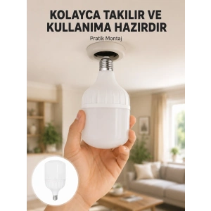 Mey İthalat® Acil Durumlara Uygun Şarjlı Torch LED Ampul 30 Watt Yeni Nesil