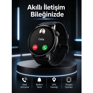 Mey İthalat® Akıllı Saat Bildirim Görme Amoled Ekran GPS Uyumlu Sesli Görüşme