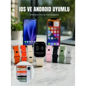 Mey İthalat® Akıllı Saat Bluetooth Arama Özellikli 7 Kordonlu Spor ve Günlük Kullanıma Uygun