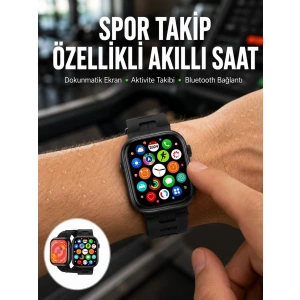 Mey İthalat® Akıllı Saat Çağrı Cevaplama Müzik Dinleme Plastik Kordon Mesaj Bildirimleri Yeni Seri
