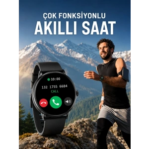 Mey İthalat® Akıllı Saat Çok Fonksiyonlu Sesli Görüşme NFC Uyumlu Amoled Ekran