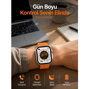 Mey İthalat® Akıllı Saat GPS Özelliği Bildirim Görme Adımsayar Sesli Görüşme Yapabilen Yeni Nesil