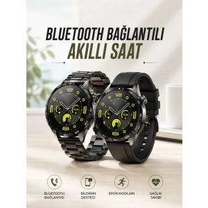 Mey İthalat® Akıllı Saat Sesli Görüşme, NFC Uyumlu, Bildirim Görme ve Uyku ve Sağlık Takibi
