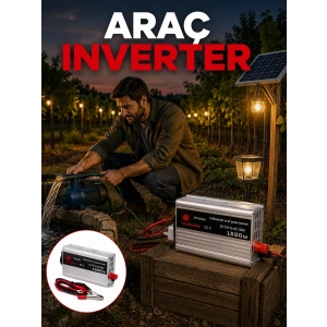 Mey İthalat® Akü Gücünü Ev Elektriğine Dönüştüren Güçlü İnvertör 1500W