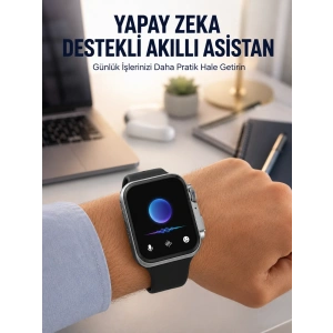 Mey İthalat® AMOLED Ekranlı Akıllı Saat Sesli Görüşme GPS Nabız ve Uyku Takibi Yeni Nesil