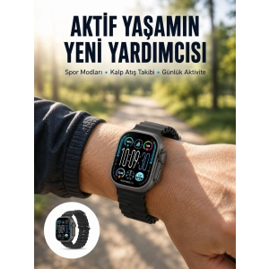 Mey İthalat® AMOLED Ultra Akıllı Saat 15 Gün Batarya Güçlü Ekran Yeni Nesil