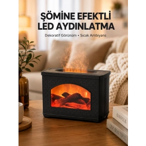 Mey İthalat® Aromaterapi Destekli Ultrasonik Nemlendirici USB Bağlantılı Sessiz Model