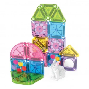 Mey İthalat® Bahçe Seti Manyetik Bloklar Seyahat Boy 24 Parça