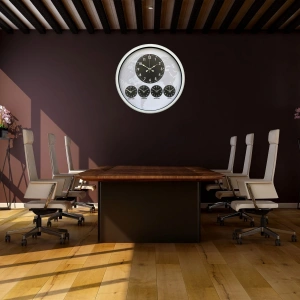 Mey İthalat® Beyaz 52 Cm Zarif Dünya Saati