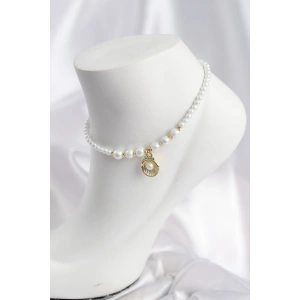 Mey İthalat® Beyaz İnci İstiridyeli Model Halhal