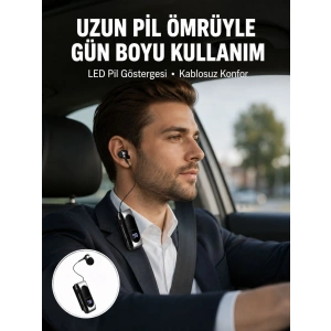 Mey İthalat® Bluetooth 5.2 Klipsli Kablosuz Kulaklık – Dijital Ekran & Titreşimli Uyarı Yeni Nesil