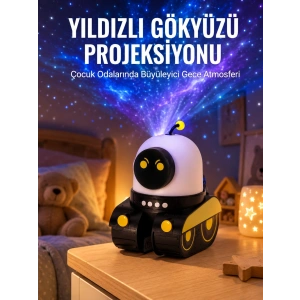 Mey İthalat® Bluetooth Bağlantılı Yüksek Çözünürlüklü Galaksi Projektör Yeni Nesil