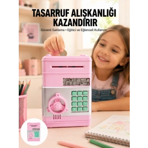 Mey İthalat® Büyük Hazneli Şifreli Para Tasarruf Kumbarası