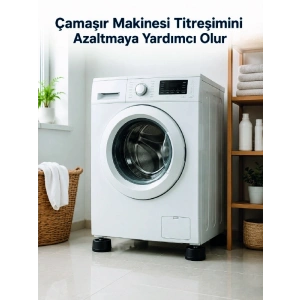 Mey İthalat® Çamaşır Makinesi İçin 4 Adet Kauçuk Ayak Pedi